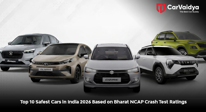 Top 10 Safest Cars in India 2026 Based on Bharat NCAP Crash Test Ratings