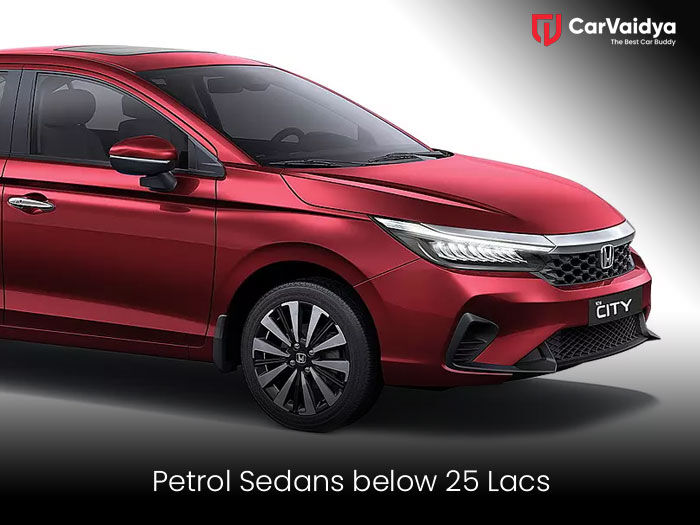 Petrol sedan cars priced below 25 lakh rupees in India