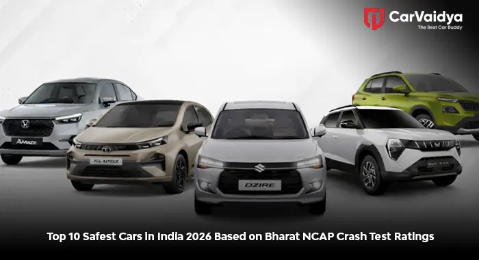 Top 10 Safest Cars in India 2026 Based on Bharat NCAP Crash Test Ratings