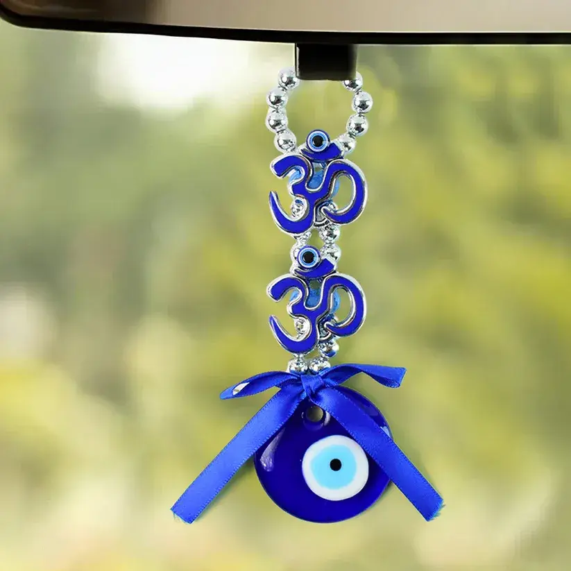 Double OM Evil Eye Car Hanging