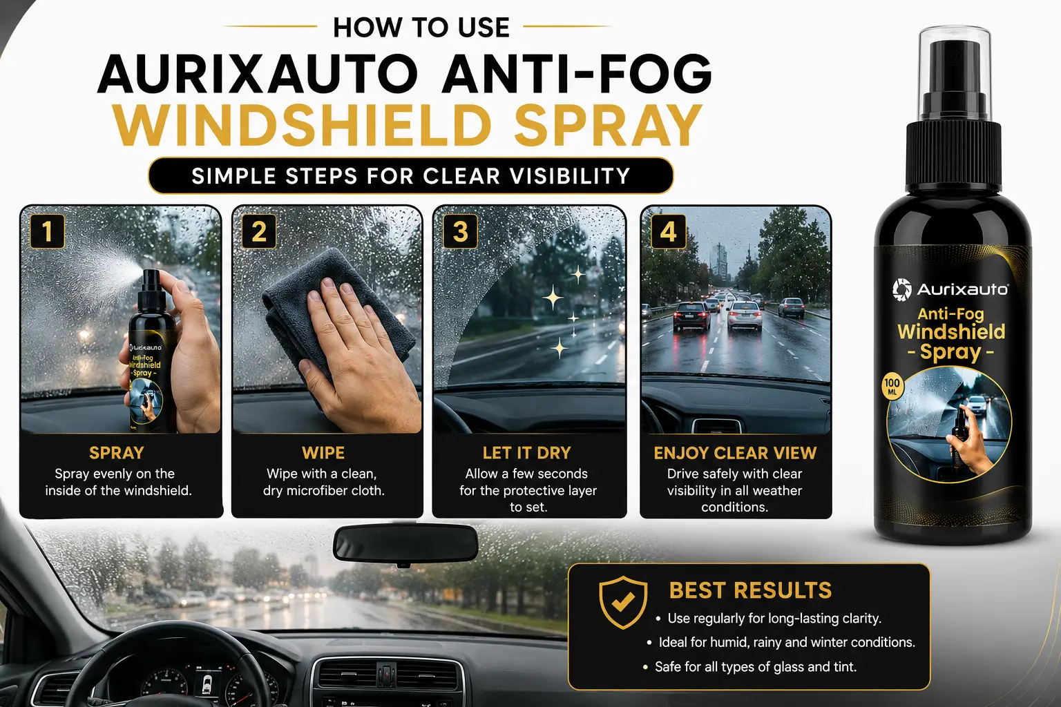 CarVaidya Pro 4K Dash Cam — mounted on windshield
