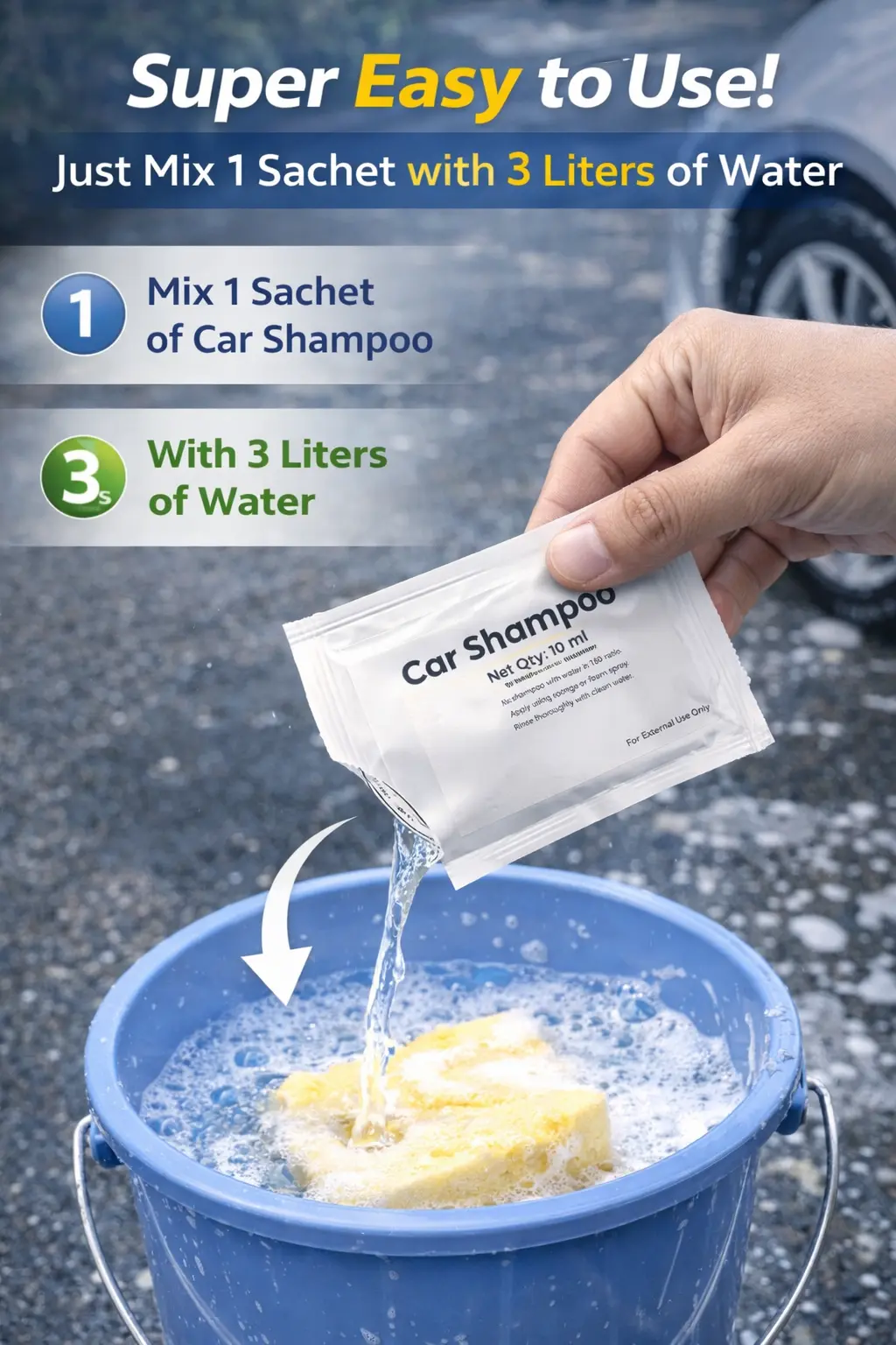 Car Shampoo Pouch 10ml