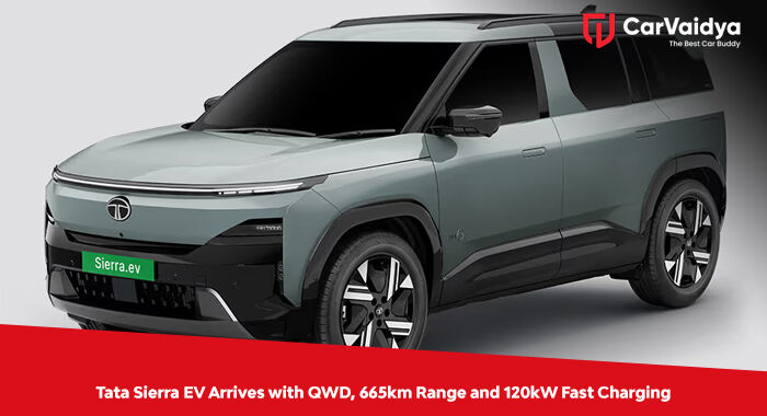 Tata Sierra EV Arrives with QWD, 665km Range and 120kW Fast Charging