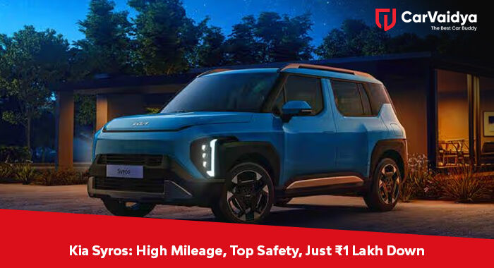 Kia Syros: High Mileage, Top Safety, Just ₹1 Lakh Down