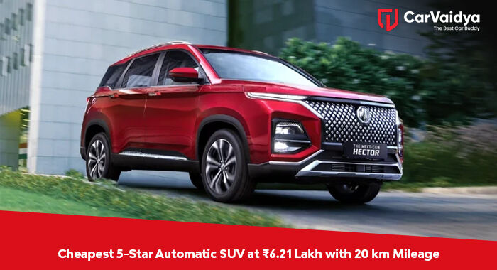Cheapest 5-Star Automatic SUV at ₹6.21 Lakh with 20 km Mileage