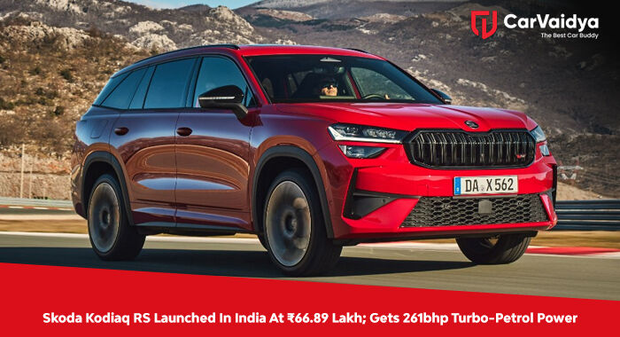 Skoda Kodiaq RS Launched In India At ₹66.89 Lakh; Gets 261bhp Turbo-Petrol Power