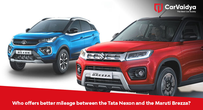 Who offers better mileage between Tata Nexon and Maruti Brezza