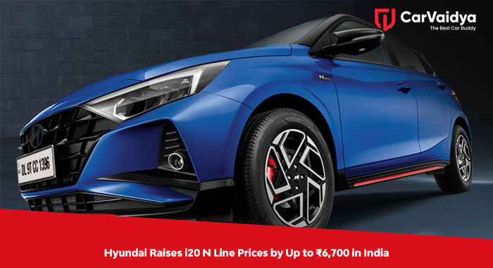 Hyundai Raises i20 N Line Prices by Up to ₹6,700 in India