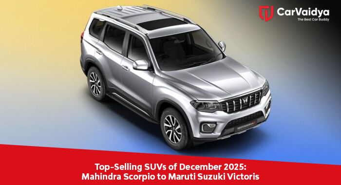 Top-Selling SUVs of December 2025: Mahindra Scorpio to Maruti Suzuki Victoris