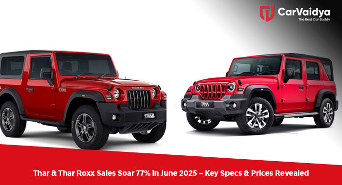 Thar & Thar Roxx Sales Soar 77% in June 2025 – Key Specs & Prices Revealed