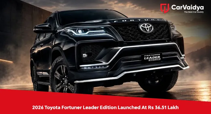 2026 Toyota Fortuner Leader Edition Launched At Rs 36.51 Lakh