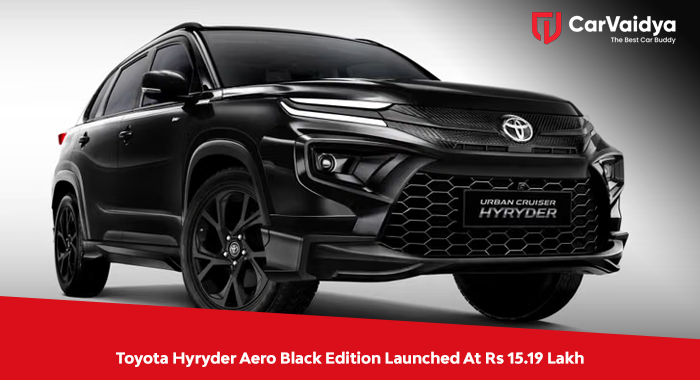 Toyota Hyryder Aero Black Edition Launched At Rs 15.19 Lakh