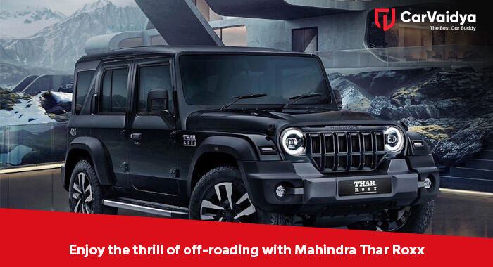 Enjoy the thrill of off-roading with Mahindra Thar Roxx.