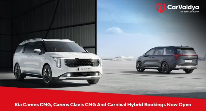 Kia Carens CNG, Carens Clavis CNG And Carnival Hybrid Bookings Now Open