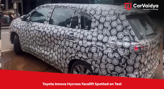 Toyota Innova Hycross Facelift Spotted on Test