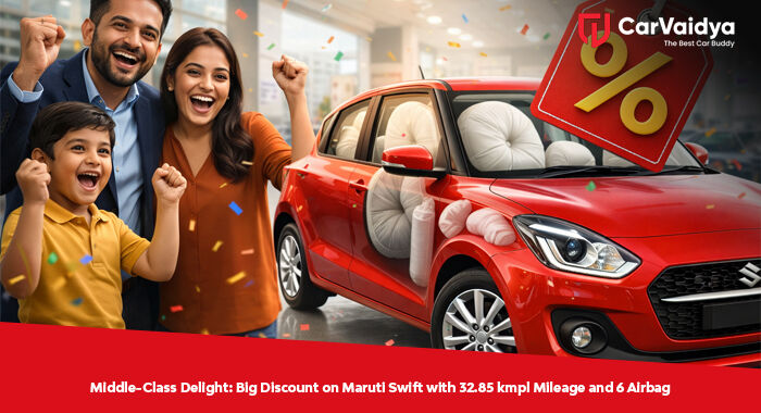 Middle-Class Delight: Big Discount on Maruti Swift with 32.85 kmpl Mileage and 6 Airbags