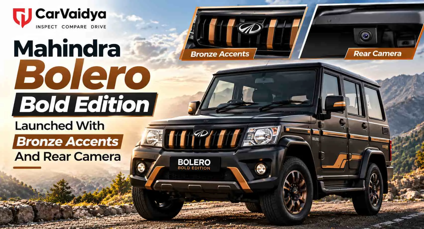 Mahindra Bolero Bold Edition Launched With Bronze Accents And Rear Camera