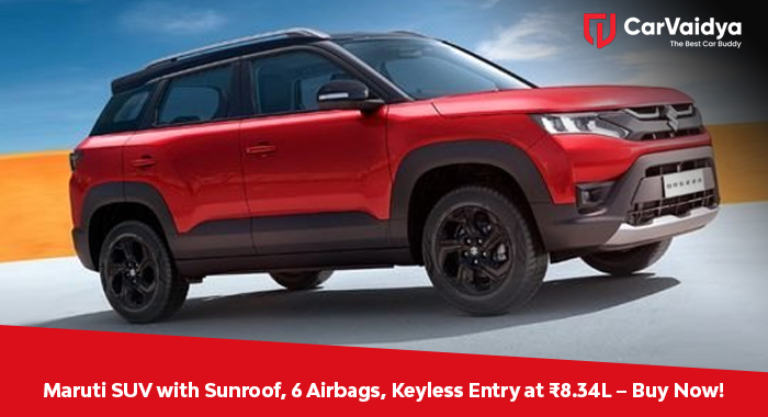 Maruti SUV with Sunroof, 6 Airbags, Keyless Entry at ₹8.34L – Buy Now