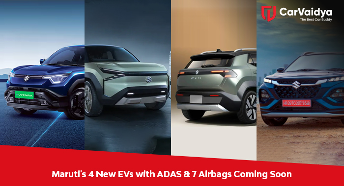 Maruti's 4 New EVs with ADAS & 7 Airbags Coming Soon