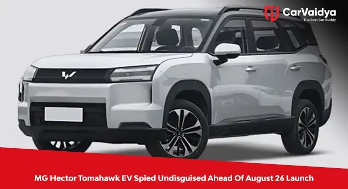 MG Hector Tomahawk EV Spied Undisguised Ahead Of August 26 Launch