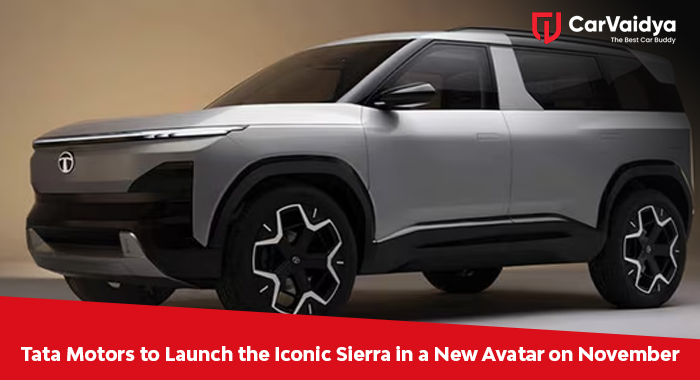  Tata Motors to Launch the Iconic Sierra in a New Avatar on November